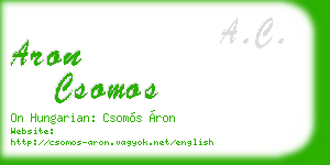 aron csomos business card